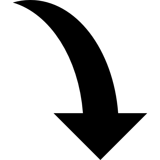 curve down arrow